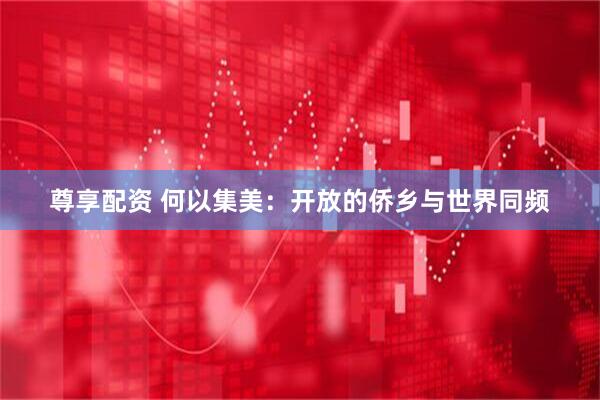 尊享配资 何以集美：开放的侨乡与世界同频